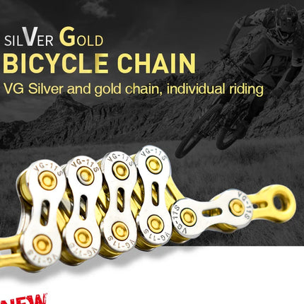 VG Sports 8-12 Speed Half-Hollow Bicycle Chain for MTB & Road Bike
