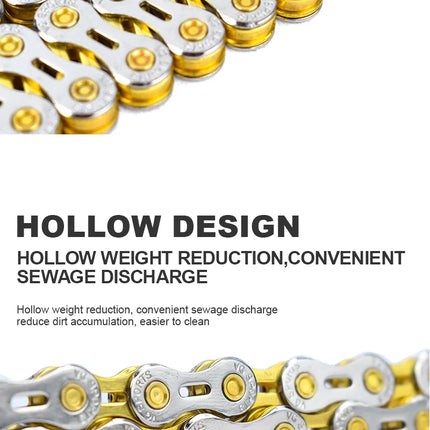 VG Sports 8-12 Speed Half-Hollow Bicycle Chain for MTB & Road Bike