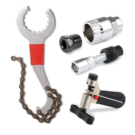 Bicycle Repair Tool Set, Comprehensive toolkit for bicycle repairs and maintenance.