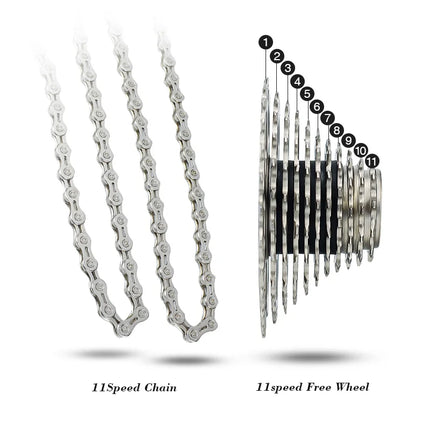 VG Sports 8-12 Speed Half-Hollow Bicycle Chain for MTB & Road Bike