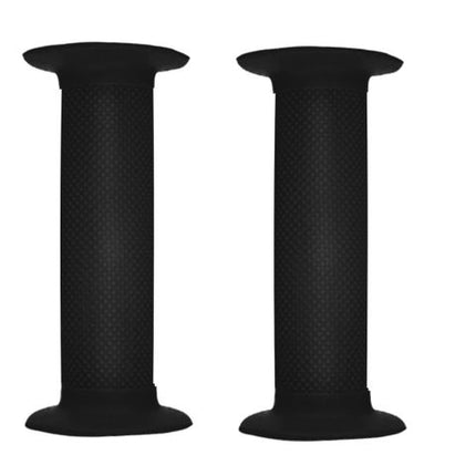 BICYCLE PARTS - GRIPS - HIGH QUALITY DIAMOND PATTERN BMX HANDLEBAR GRIPS. FLANGED. CLOSSED END. 130MM BLACK - OXFORD PRODUCT
