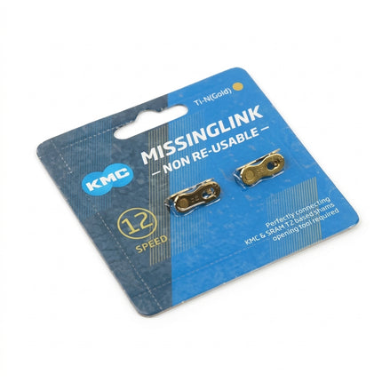 KMC 12-Speed Non-Reusable Connecting Links 2-Pack Ti-N Gold