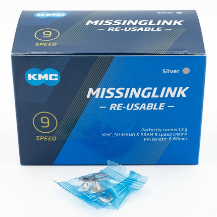 KMC 9-Speed Connecting Links 40-Piece Workshop Pack Silver