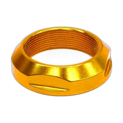 Time Alloy Gold Headset Lock Nut For Cycling Components, 1 1/8" Outer Diameter, 25.4mm Inner Diameter