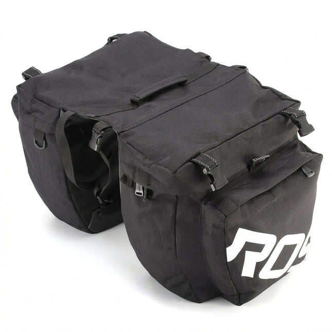 Sahoo Water-Resistant Pannier Set with Top and Side Bags - Black