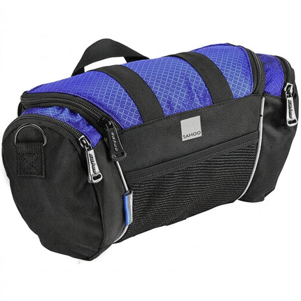 Sahoo Compact 5L 4-Pocket Handlebar Bag - Black/Blue