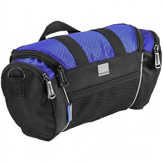 Sahoo Compact 5L 4-Pocket Handlebar Bag - Black/Blue