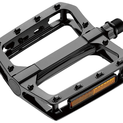 VP BMX Bicycle Platform Pedals - 9/16 Inch One-Piece Alloy - Black