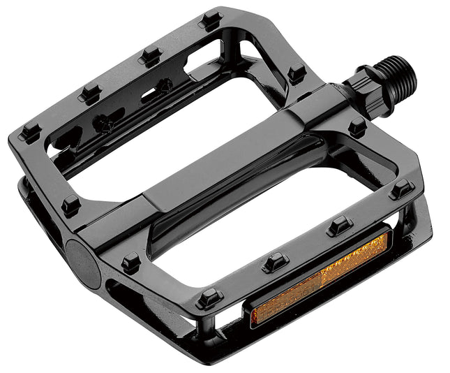 VP BMX Bicycle Platform Pedals - 9/16 Inch One-Piece Alloy - Black