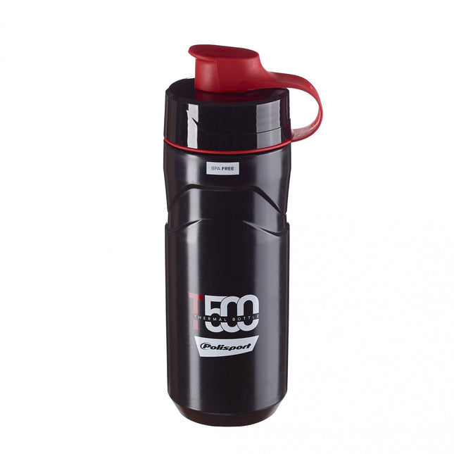 Polisport Thermal Water Bottle with Screw-On Cap Black/Red
