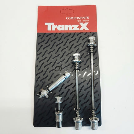 165mm - Anti Theft Skewer Set For Wheels & Seat Post. Alloy, Silver
