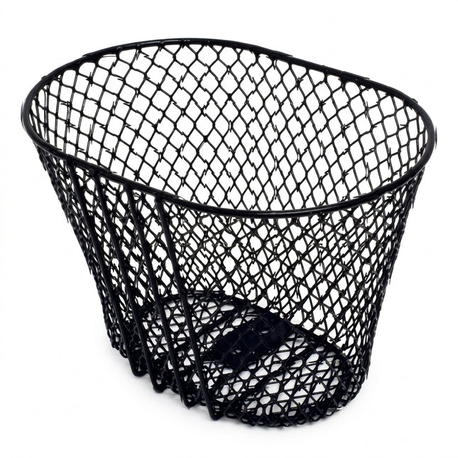 Tsai Yarn Front Mesh Kids Bicycle Basket with 25.4mm Bracket - Black