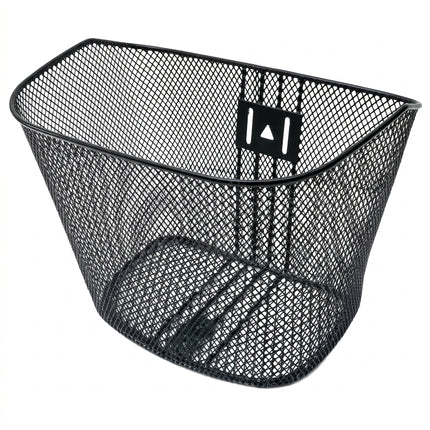 BASKET - Front, Mesh, Squarish, With Fittings Bracket & Stays, Black, 27cm x 34cm x 25cm
