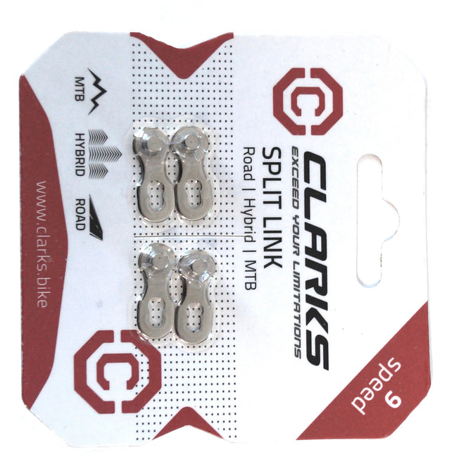 Clarks 9-Speed Bicycle Chain Link - Silver 2-Pack