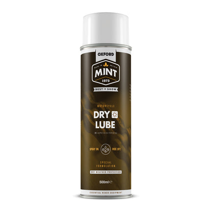 Oxford Bicycle Oxford Mint Dry Weather Lube Aerosol 500ml, Ideal for dry and dusty conditions
