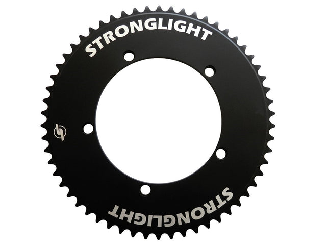 Stronglight Bicycle CHAINRING - TRACK "STRONGLIGHT", 54T, 7075 CNC Black - 144mm BCD, 5 Hole for TRACK 1/2" x 1/8"
