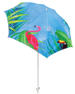 Palm Beach 75 Inch Flamingo Beach Umbrella product image showing outdoor accessory view 1