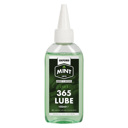 Oxford Bicycle Oxford Mint 365 Lube 150ml, Biodegradeable lubricant, specially formulated lubricant to perform in dusty or wet conditions 24/7