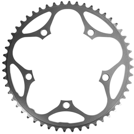 Stronglight Bicycle ROAD CHAINRING, STANDARD TYPE S - 5083 SILVER, 9/10 speed, 130 BCD Outer.52T, 5 arms, A Quality Stronglight product, CHAINRING - 267028 (Does NOT have Pickup Points)