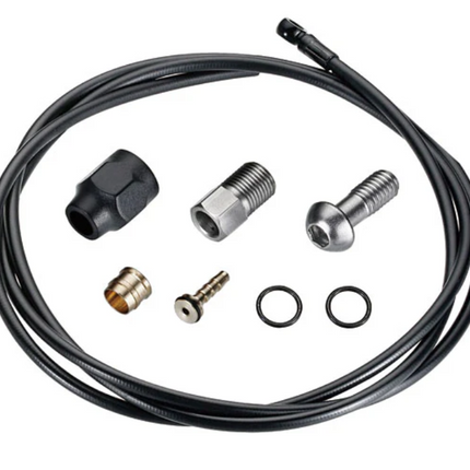 TRP Bicycle Tektro/TRP Banjo hose kit - 5mm - w/banjo unit kit - Kevlar hose - Length 2000mm - Black