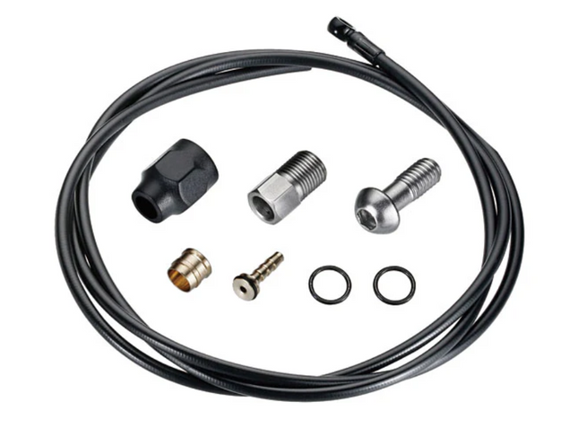 TRP Bicycle Tektro/TRP Banjo hose kit - 5mm - w/banjo unit kit - Kevlar hose - Length 2000mm - Black