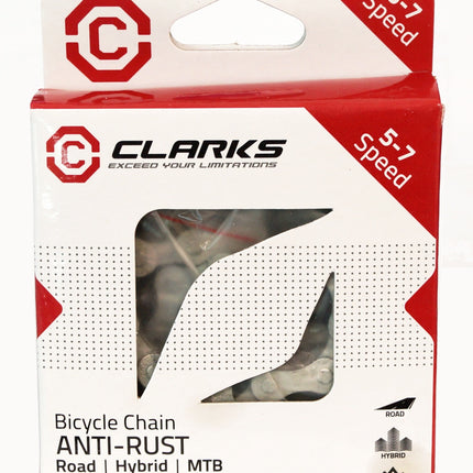 Clarks 5-7-Speed Bicycle Chain - Silver