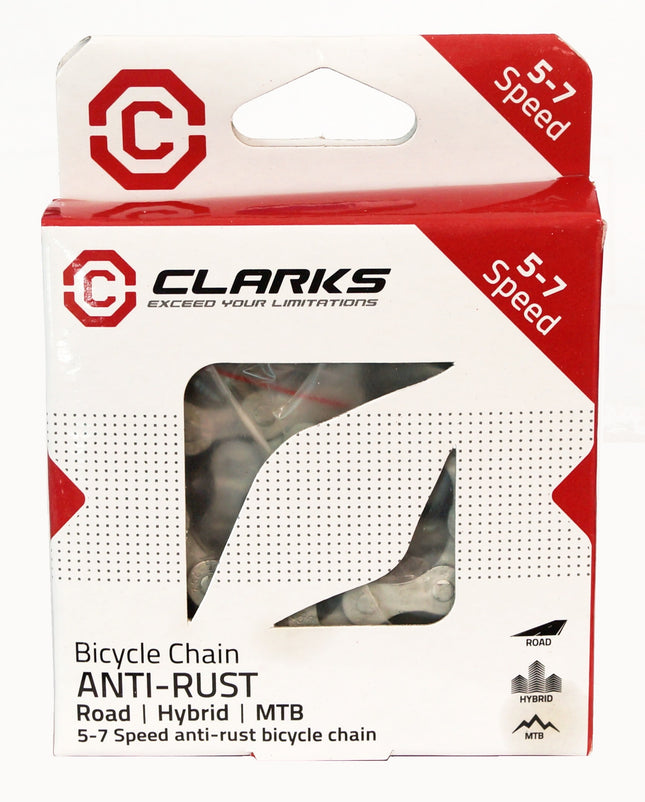 Clarks 5-7-Speed Bicycle Chain - Silver