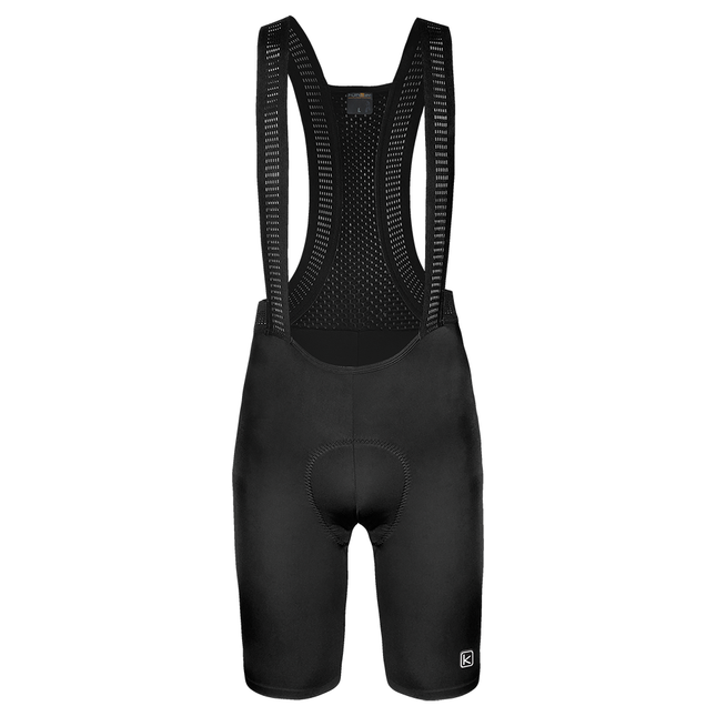Funkier Cycling Mens ELITE BIB Knicks (d) - X-LARGE - FUNKIER LECCE, F1 Chamois, Elite One panel Bib, compression elastic lycra fabric, Silicone folded edged laser cut gripper, BLACK