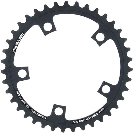 Stronglight Bicycle CHAINRING "STRONGLIGHT", ROAD CHAINRING SRAM FORCE 22 / RED 22 comp. 7075-T6, CT² (black), 11 speed. 110 BCD, Inner. 39T (51/52/53), 5 arms