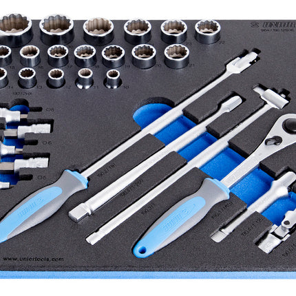 Unior Unior Set of sockets 1/2" in SOS tool tray 621186 Professional Bicycle tool, quality guaranteed