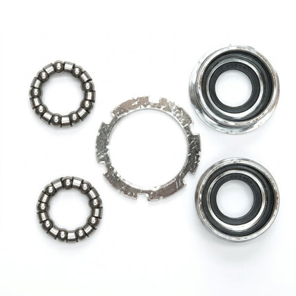 BOTTOM BRACKET SET - For Racer/MTB, Waterproof, Slotted Type, SILVER