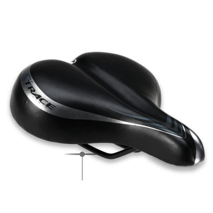 DDK Women's Bicycle Saddle 263 x 215mm - Black with Silver S'TRACE Logo