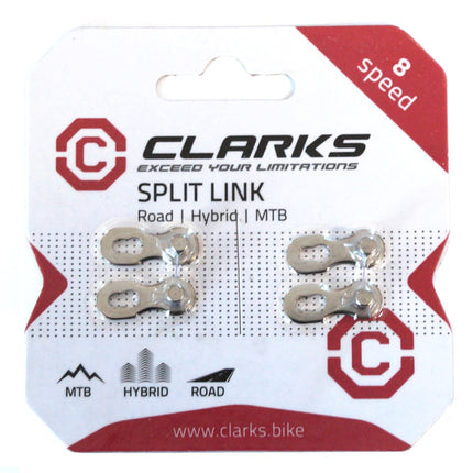 Clarks 5-8-Speed Bicycle Chain Link - Silver 2-Pack