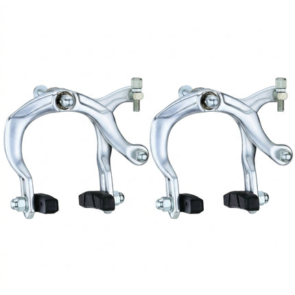 Caliper Brake Set, 68-89mm, Alloy, Front AND Rear, Nutted, Silver