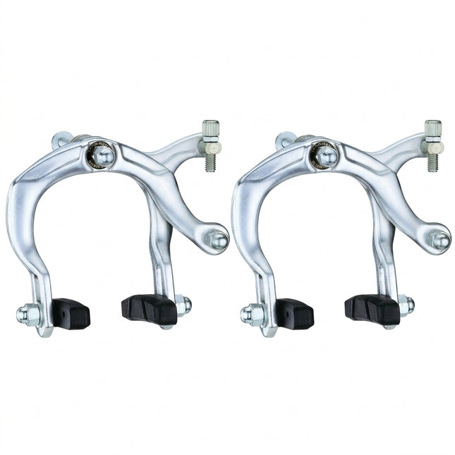 Caliper Brake Set, 68-89mm, Alloy, Front AND Rear, Nutted, Silver