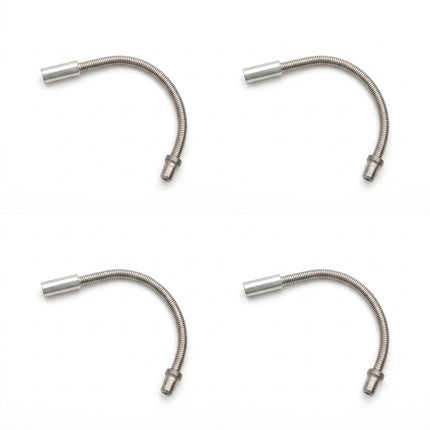 CABLE GUIDE - 135 Degree Angle Noodle, For V Brake, Stainless Steel, SILVER (Bag of 4)