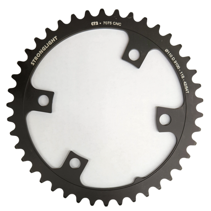 Stronglight Bicycle ROAD CHAINRING SHIMANO ULTEGRA - FC-R8000 - FC-R8050 comp.7075-T6CT² (black)11 Speed 110 BCD. Inner.42 (54)4 arms