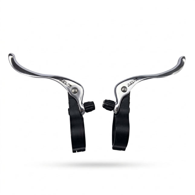 BRAKE LEVERS - Tektro Inline Brake Levers, 31.8mm Clamp, For Road & Cyclo X Bikes, Alloy, Hinged, Silver Lever, Black clamp (Sold In Pairs) (RL-721)
