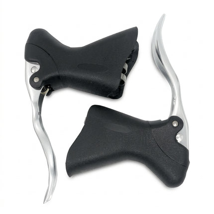 BRAKE LEVER - Promax Aero Aero Brake Lever, Alloy With Return Spring, Silver With Black Hoods (Sold In Pairs)