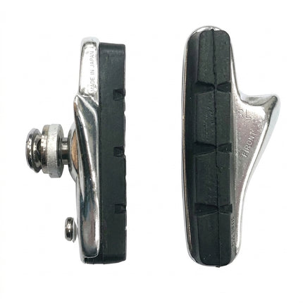 BRAKE SHOES - Cartridge Brake Shoes, Angle Adjustable, 55mm (Sold in Pairs) Alloy holder - SILVER