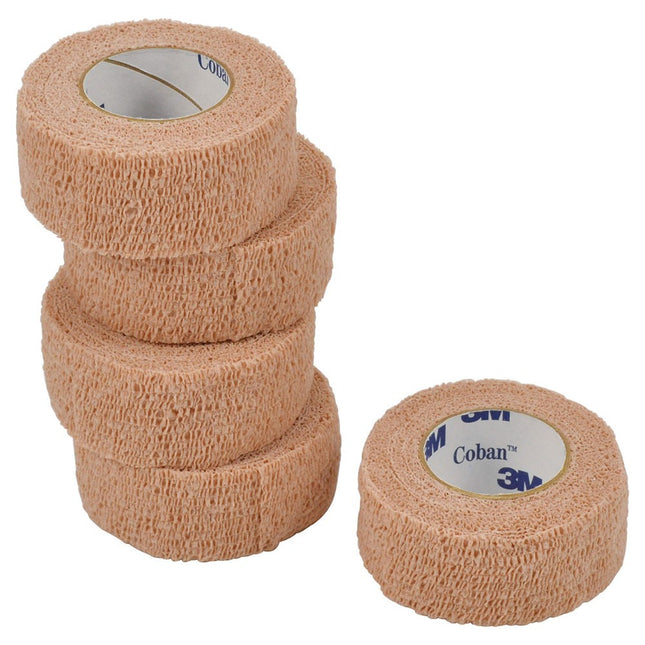 COBAN SELF-ADHERENT BANDAGE TAN STRETCHED