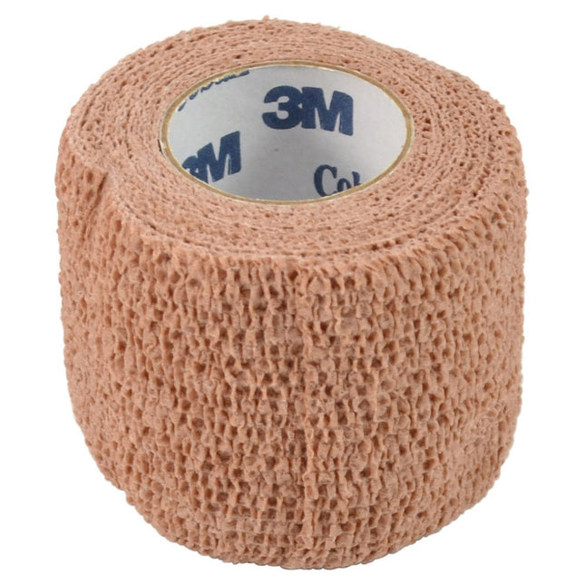 COBAN SELF-ADHERENT BANDAGE TAN STRETCHED