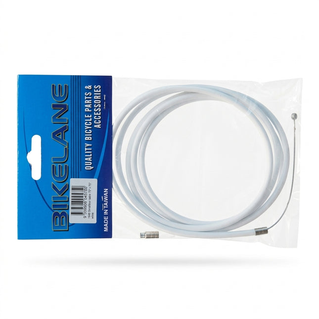 YBN GEAR/DERAILLEUR CABLE inner/outer 70" x 75" White