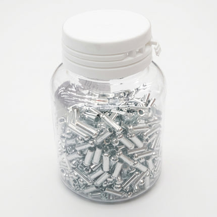CABLE END - Brake Inner Wire Cap, 1.2-1.8mm Dia, SILVER (Bottle of 500)