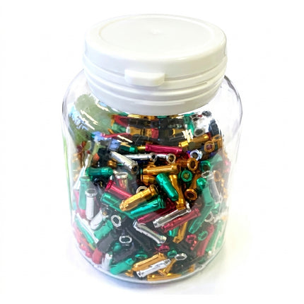 END CAP Inner Wire End Cap, 2.3mm Inside Dia, MIXED COLOURS (Bottle of 500)