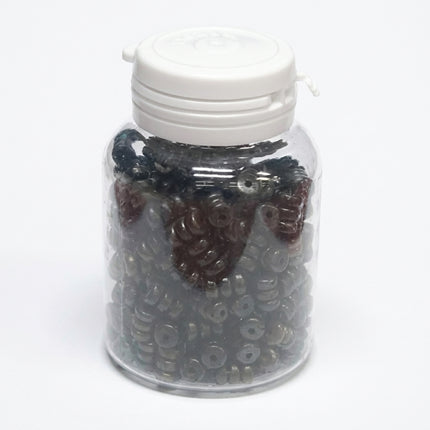 O RING/DONUT - For 1.2mm Gear Cable, BLACK (Bottle of 200)