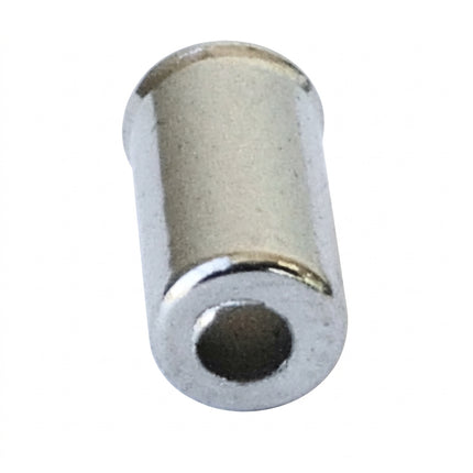END CAP - Brass End Cap For Brake, 5mm Dia, SILVER (Bottle of 250)
