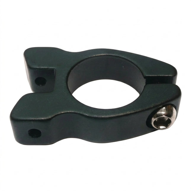 CLAMP - 29.8mm - Rear Carrier/Seatpost Clamp with lip - With Additional Nodes (5mm) To Attach Rear Carrier - BLACK