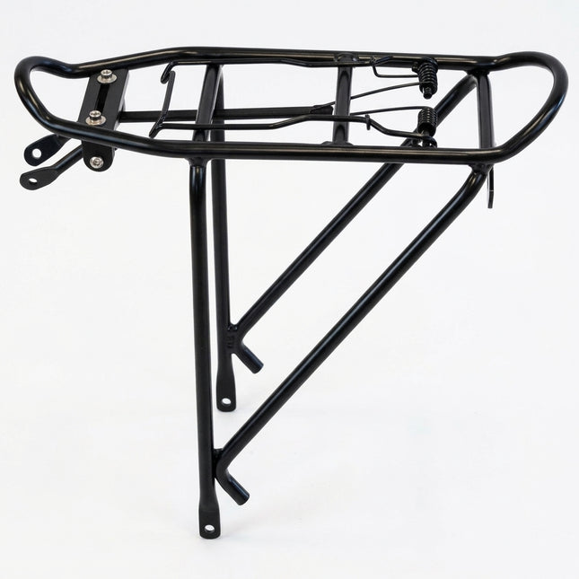 CARRIER - Rear Carrier, For 20" Bikes, With Spring Bow, Alloy, BLACK