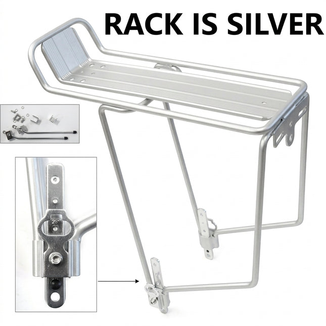 CARRIER - Rear Carrier, For 26"-700C Bikes, Alloy, SILVER